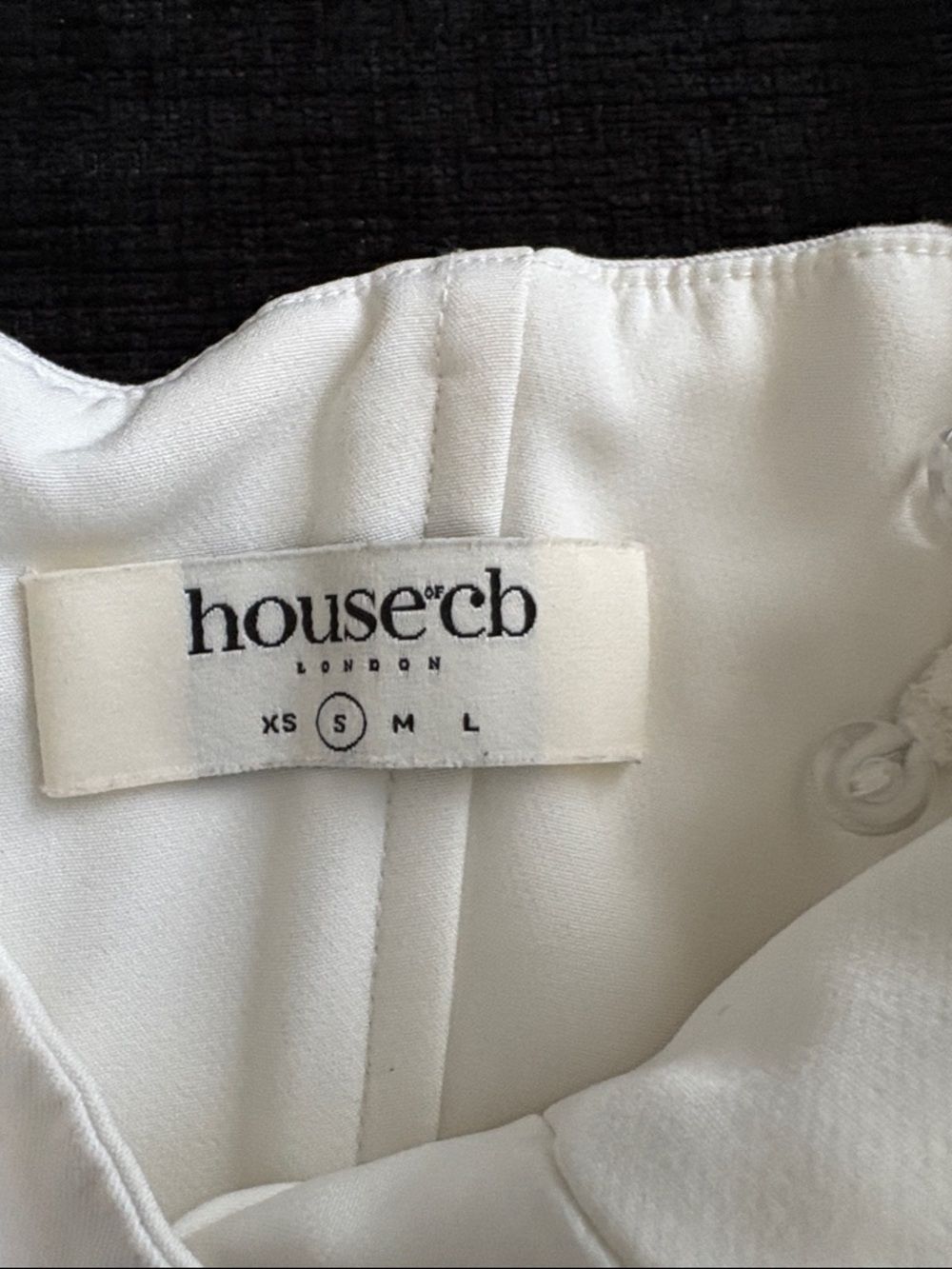 House of CB Ivory Structured Bustier Crop Top - Picture 2 of 5